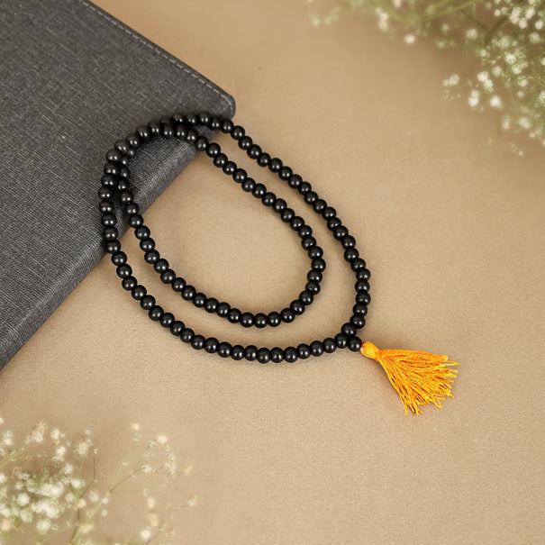 Original Karungali Malai 108-Beads Ebony Wood with Govt. Certified