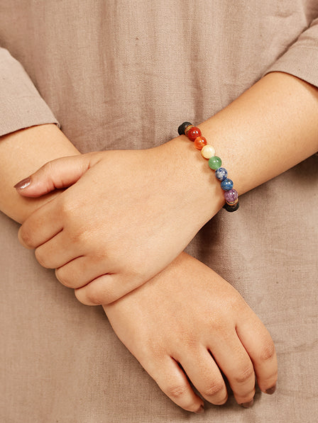 7 Chakra Bracelet Black Tourmaline Lifestyle