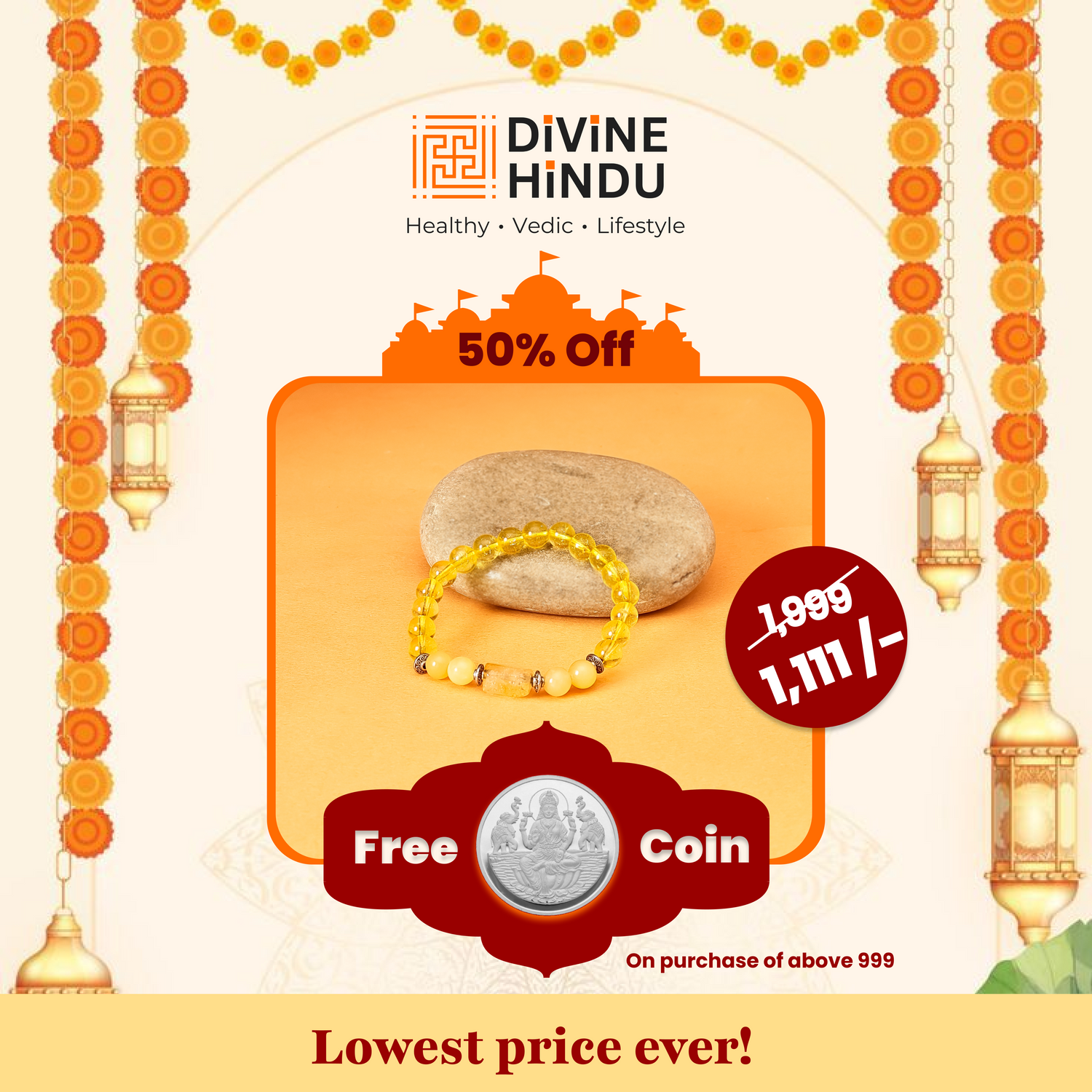 Citrine Bracelet (Dhanu Rashi) Sagittarius