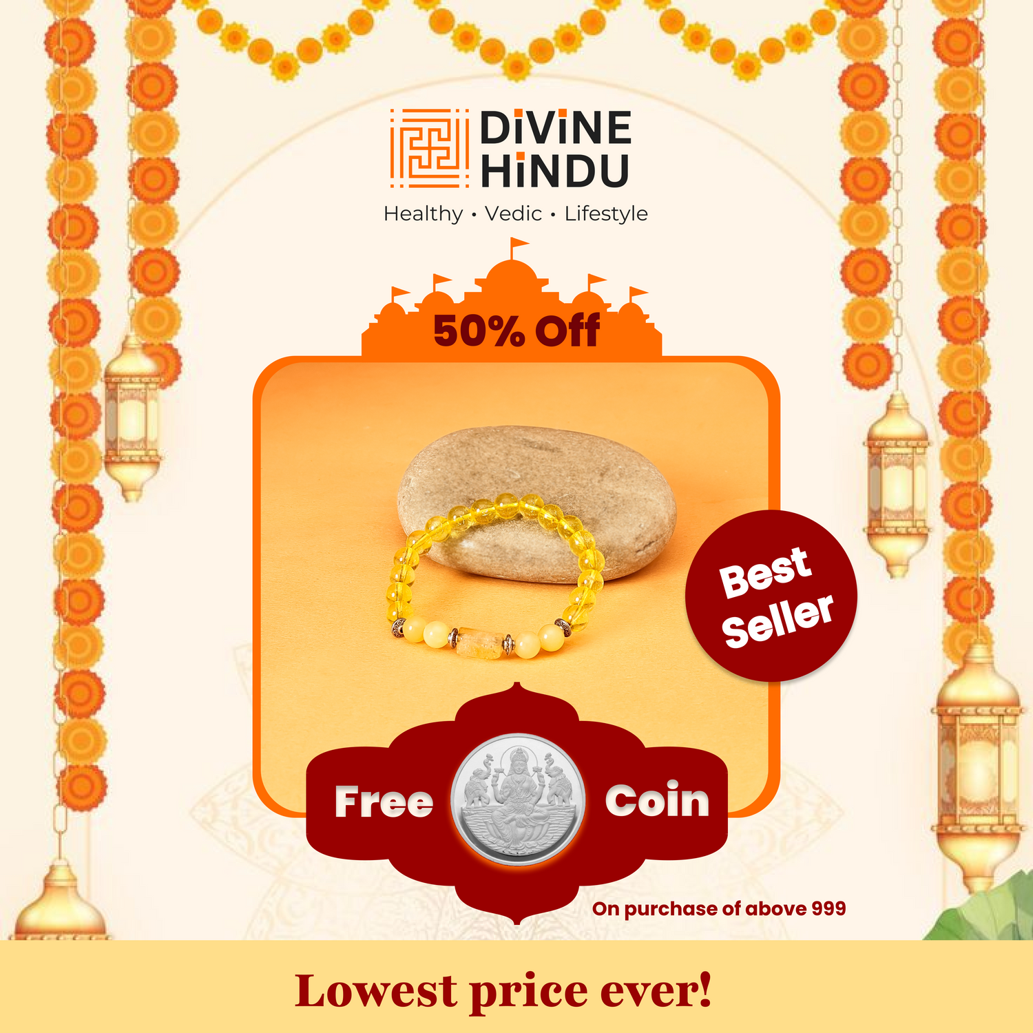 Citrine Bracelet (Dhanu Rashi) Sagittarius