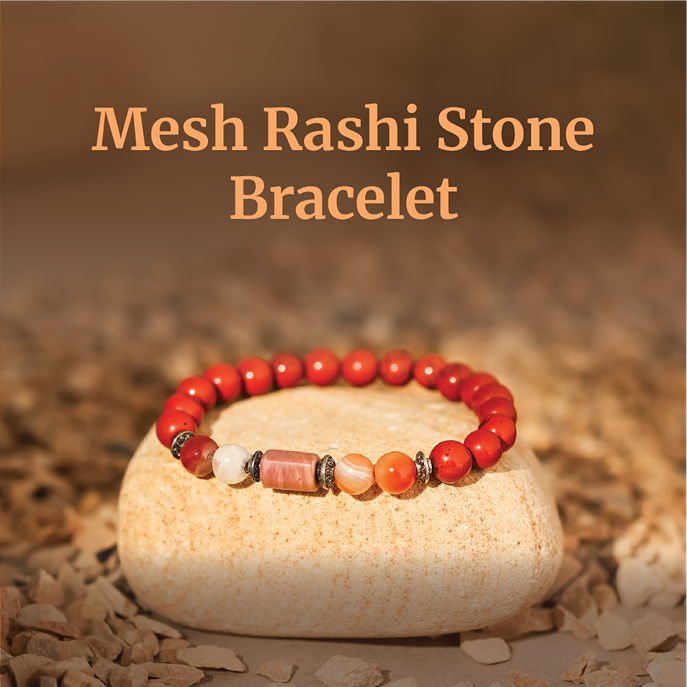 Red Jasper Bracelet (Mesh Rashi) Aries