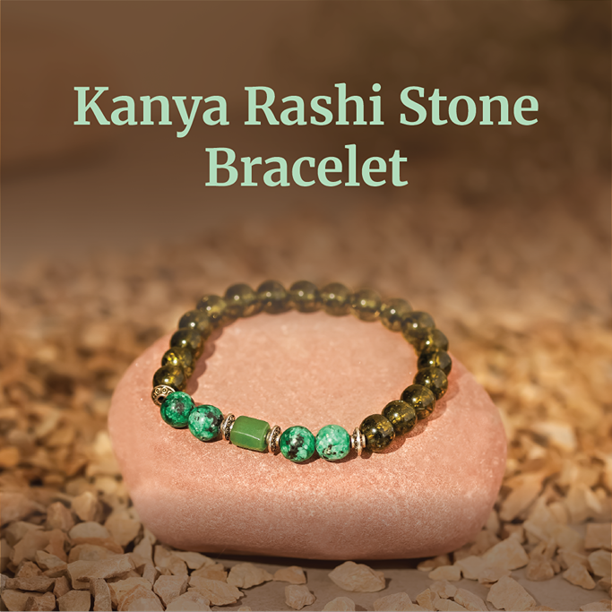 Green Agate Stone Bracelet (Kanya Rashi) Virgo
