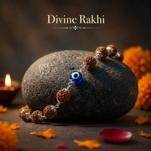 Evil Eye Rudraksha Rakhi Bracelet