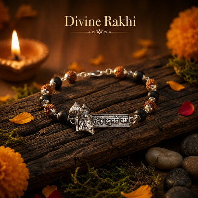 Rudraksha Karungali Hanuman Mantra Bracelet