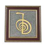 Cho Ku Rei Raw Pyrite Frame | Reiki Power Symbol for Energy