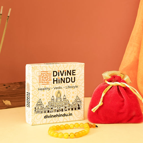 Citrine Stone Bracelet by Divine Hindu