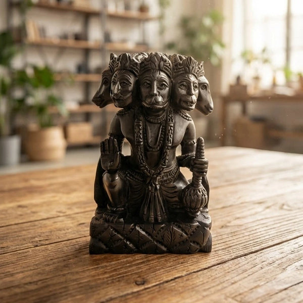 Karungali Panchamukhi Hanuman Idol