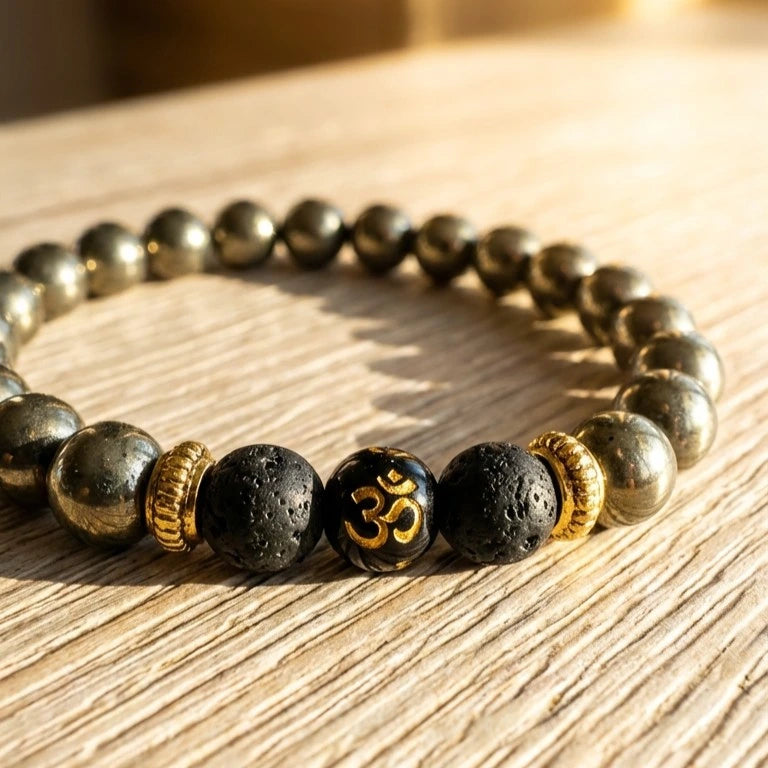 Wealth OM Pyrite Bracelet