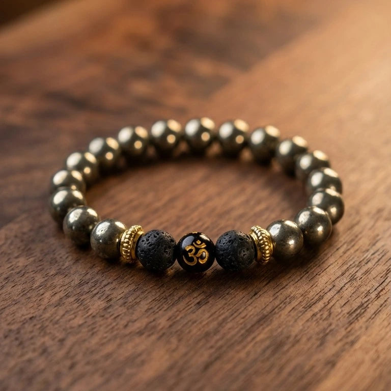 Wealth OM Pyrite Bracelet