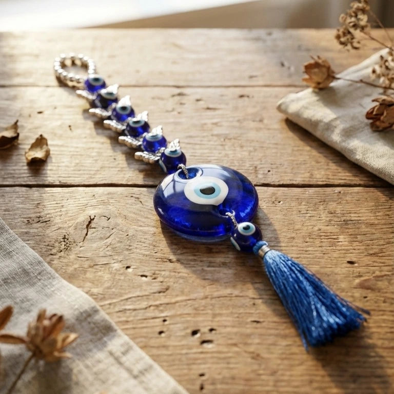 Evil Eye Wall Hanging Silver