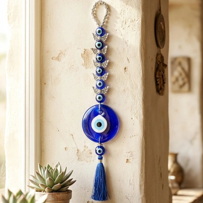 Evil Eye Wall Hanging Silver