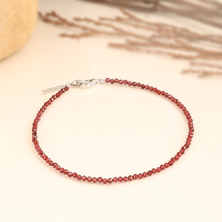 Red Garnet Anklet