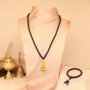 Original Karungali Malai 108-Beads & Karungali Malai Bracelet Combo with Govt. Certification
