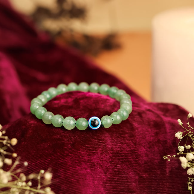 Green Aventurine Evil Eye Bracelet