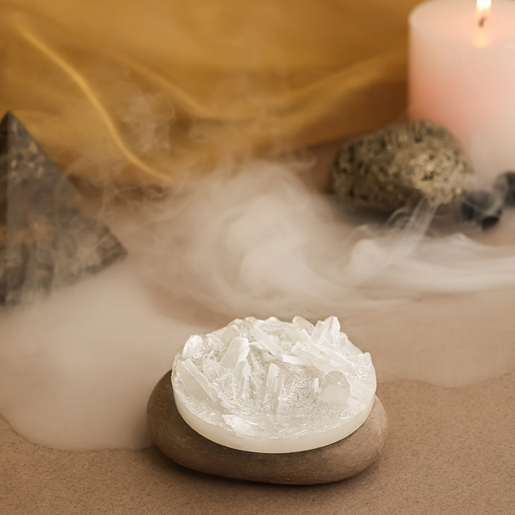 Raw Selenite Crystal Charging Plate