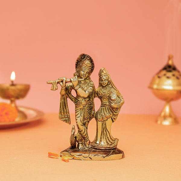 ರಾಧಾ ಕೃಷ್ಣರ ಹಿತ್ತಾಳೆಯ ವಿಗ್ರಹ
