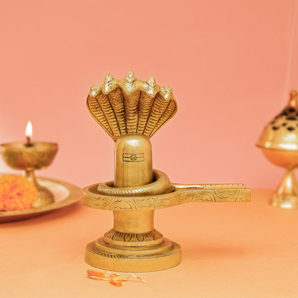 Brass Shivalinga Statue
