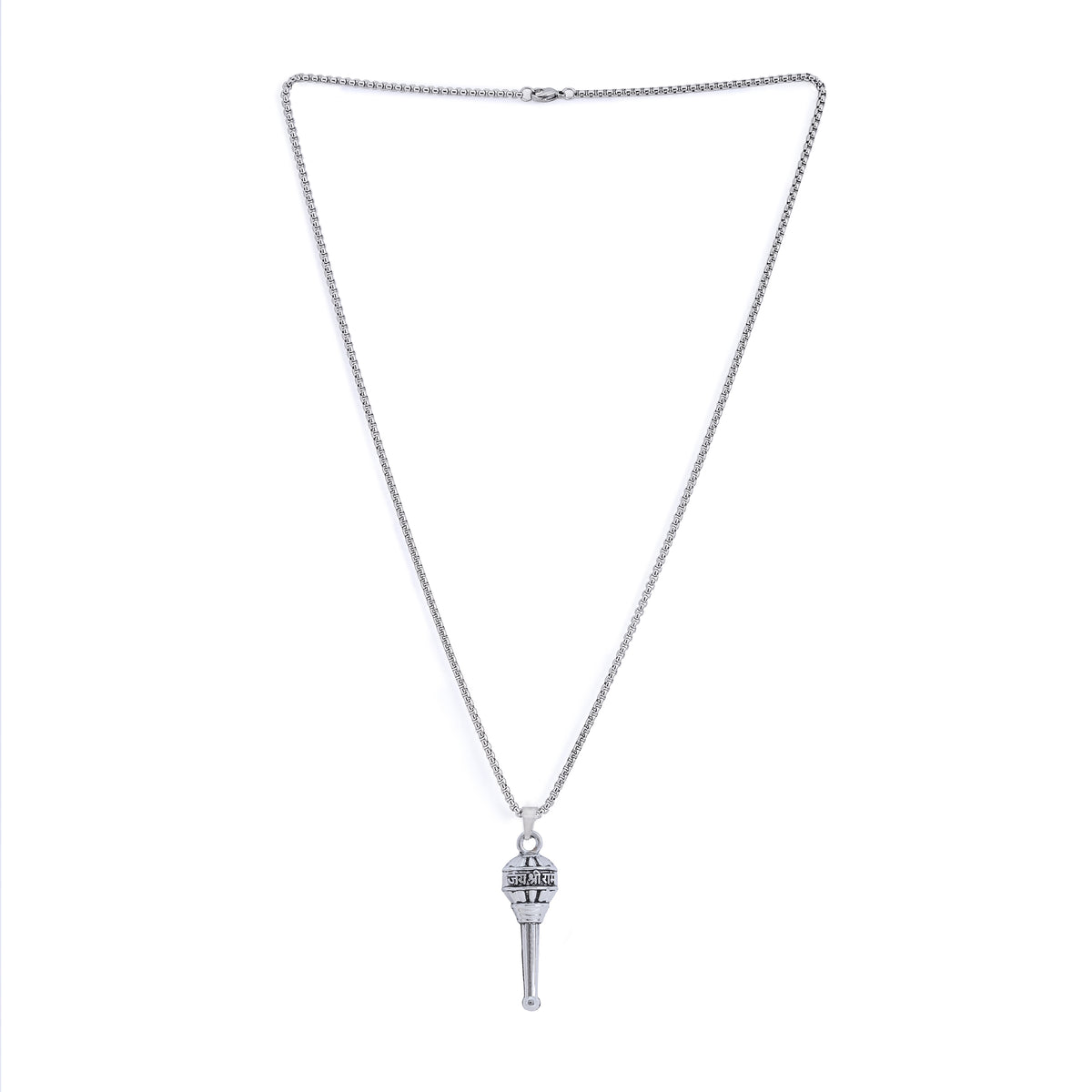 Silver Plated Hanuman Gadha Pendant