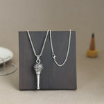 Silver Plated Hanuman Gadha Pendant