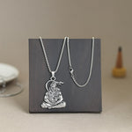 Hanuman Ji Dhyana Silver Pendant