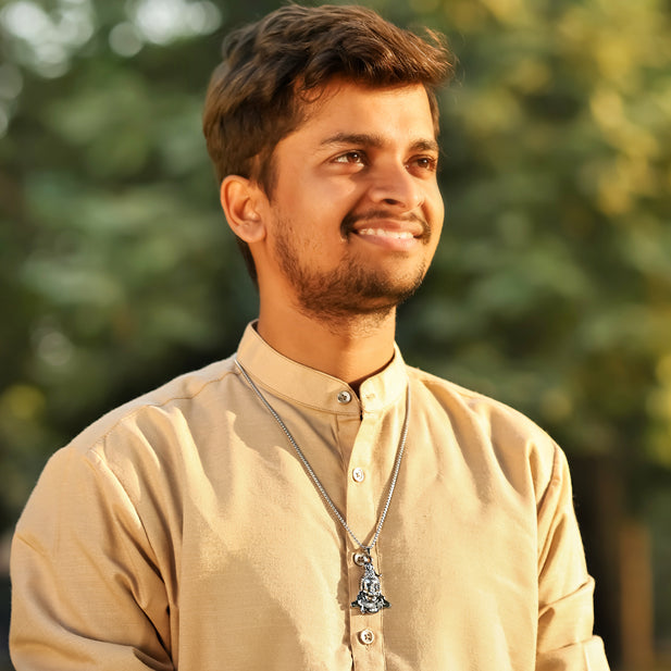 Silver Plated Lord Shiva Face Pendant