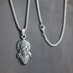 Silver Plated Hanuman Ji Face Pendant