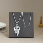 Silver Plated Shiva Trishul & Damaru Pendant