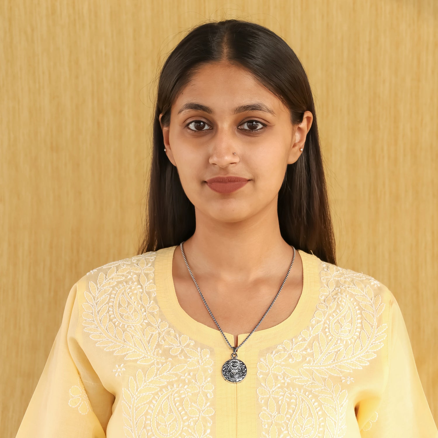 Silver Plated Bajrangbali Mukh Pendant