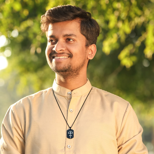 Oxidized Black Mahadev Trishul Pendant