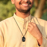 Oxidized Black Lord Rama Bow Pendant