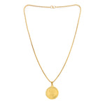 Gold Plated Hanuman Ji Coin Necklace - Plain