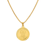 Gold Plated Hanuman Ji Coin Necklace - Plain