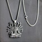 Silver Plated Mahadev Rudra Avatar Pendant