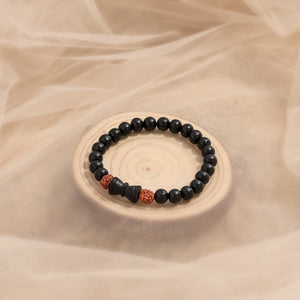 Karungali Rudraksha Damru Bracelet | Govt. Certification
