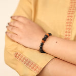 Karungali Rudraksha Damru Bracelet | Govt. Certification