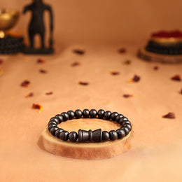 Karungali Malai Damru Bracelet with Govt. Certification
