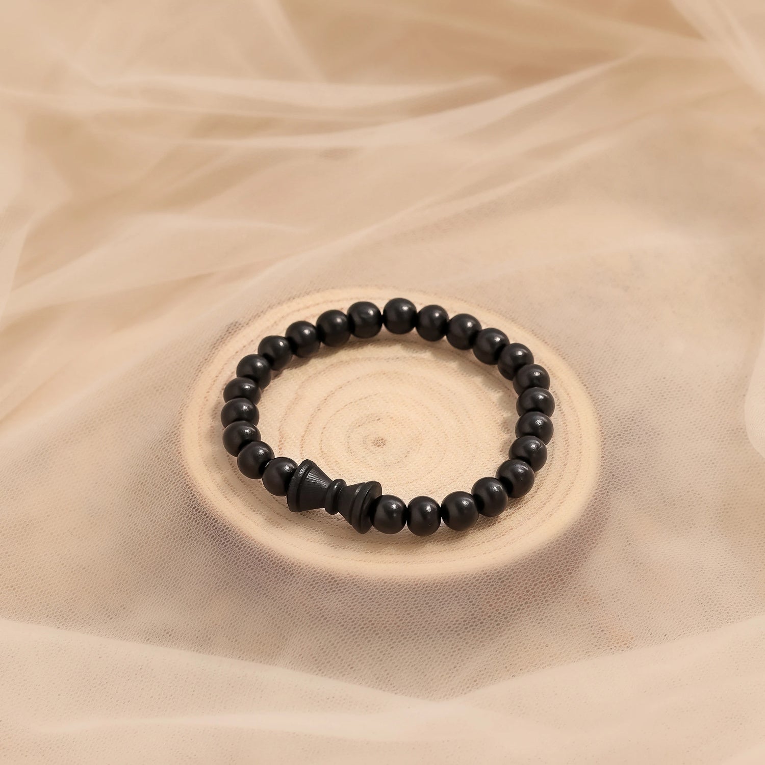 Karungali Malai Damru Bracelet with Govt. Certification