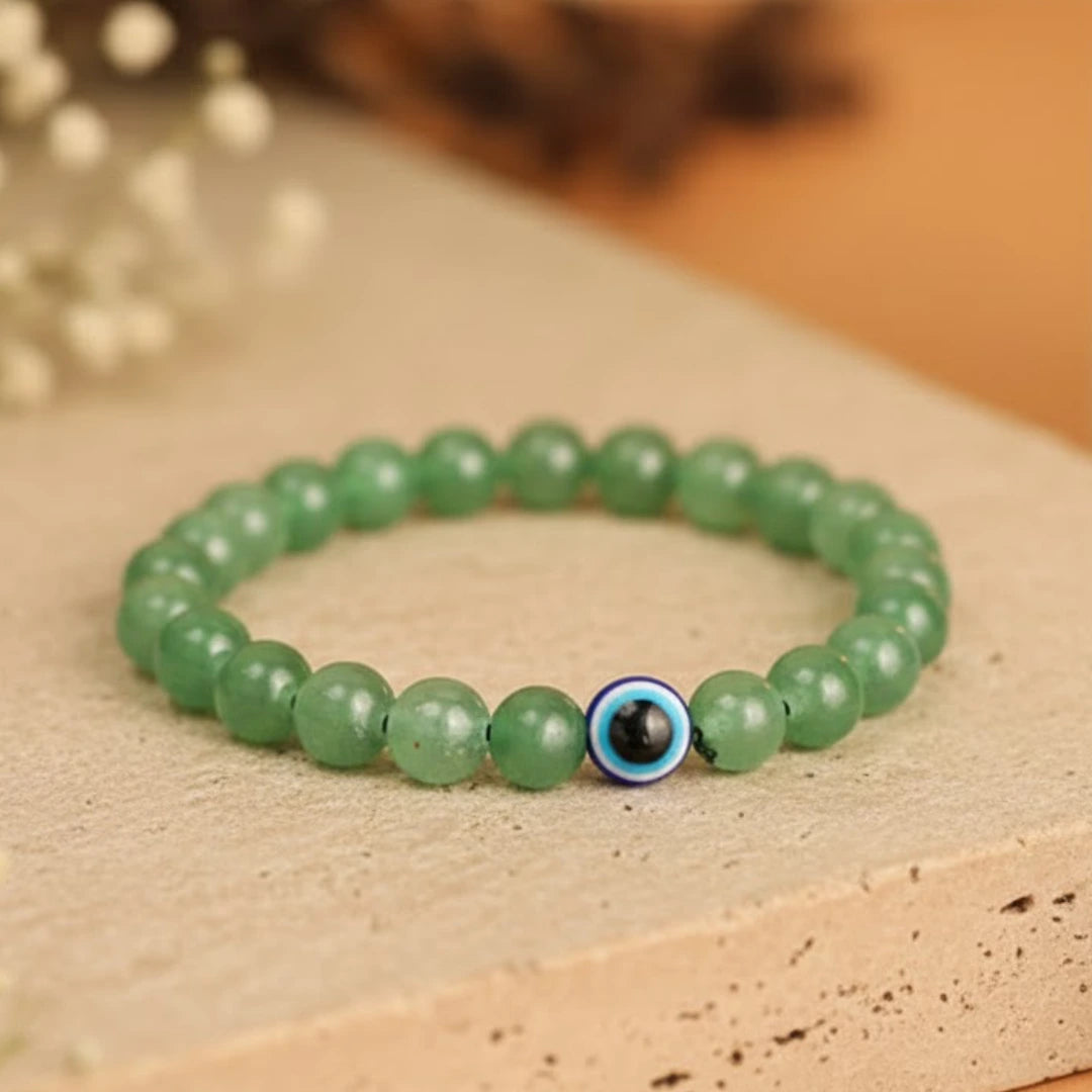 Green Aventurine Evil Eye Bracelet