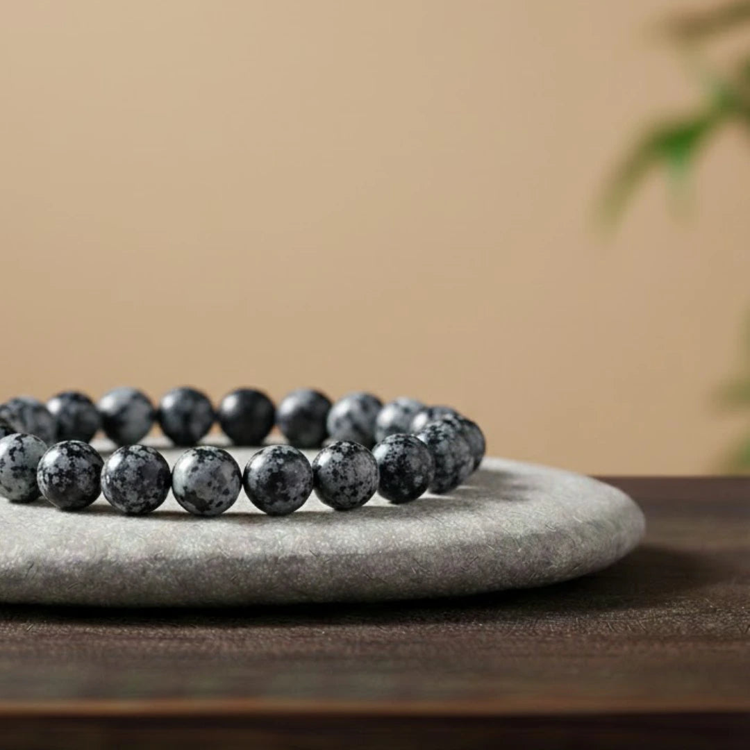 Snowflake Obsidian Bracelet