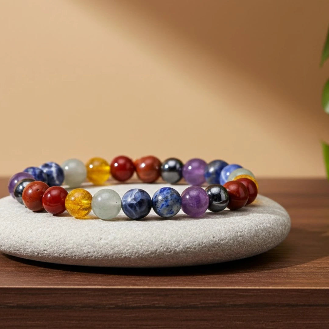 Divine Chakra Healing Bracelet – 7 Powerful Stones for Balance & Energy