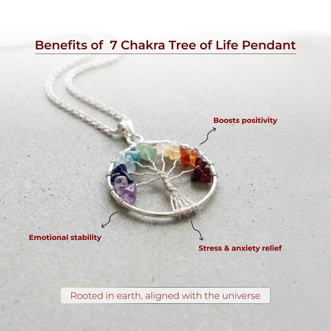 7 Chakra Tree of Life Pendant