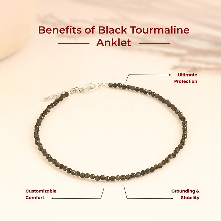 Black Tourmaline Anklet
