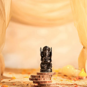Divine Hindu Lord Ganesh Karungali Idol – Ebony Wood