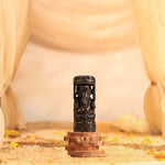 Divine Hindu Lord Ganesh Karungali Idol with Cap– Ebony Wood