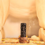 Divine Hindu Lord Ganesh Karungali Idol with Cap– Ebony Wood