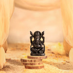 Divine Hindu Lord Ganesh Karungali Idol with Waving Stole– Ebony Wood