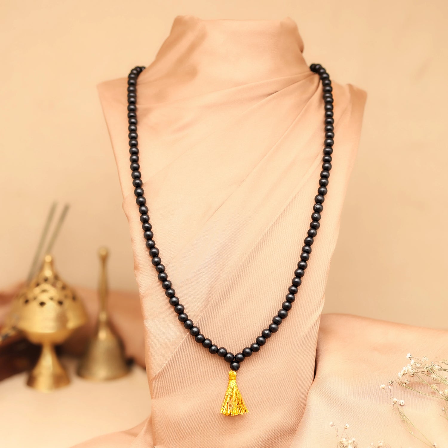 Original Karungali Malai 108-Beads Ebony Wood with Govt. Certified