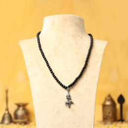 Original Karungali Malai with Shiv Trishul & Nandi Pendant
