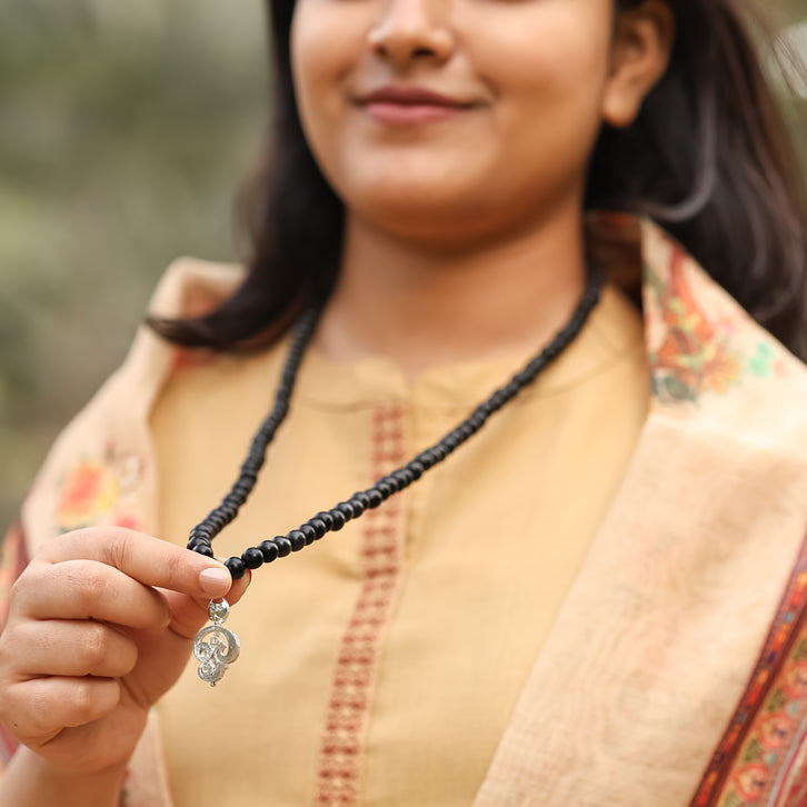 Karungali Malai with Vel Pendant Lifestyle Female 2