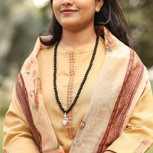 Karungali Malai with Vel Pendant Lifestyle Female